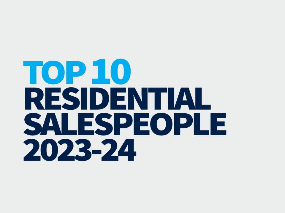 Top 10 Residential Salespeople 2023-24